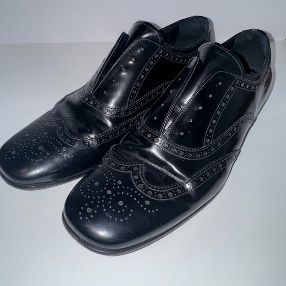 Prada Men’s Wingtip Dress Shoes Size 10 - Picture 1 of 10